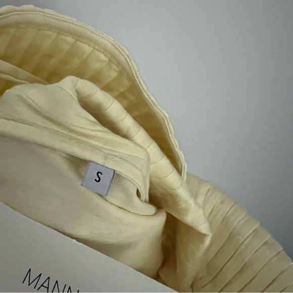 NEW MANNATT GUPTA Strapless Mini Dress in Yellow Women's Small - Picture 9 of 9